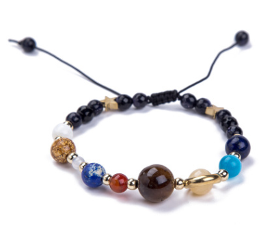 Handmade Solar System Bracelet Women Men Universe Galaxy Planets Beads charm Bracelets Fashion Jewelry
