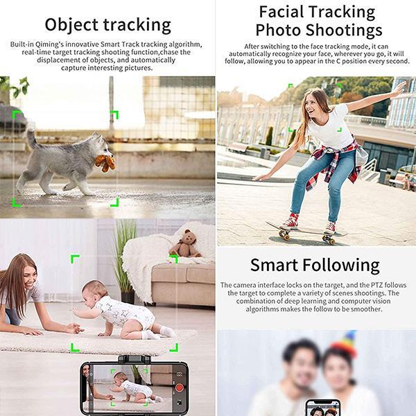 Auto Tracking Selfie Stand with Tripod, 360° Smart Shooting Phone Holder, Intelligent Auto Face Tracking