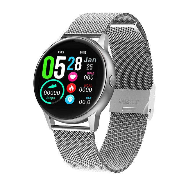 Fitness Smart Watch, Women's & Men's Smartwatch, Heart Rate, Blood Pressure Monitor, IP68 Waterproof Device for Android & IOS